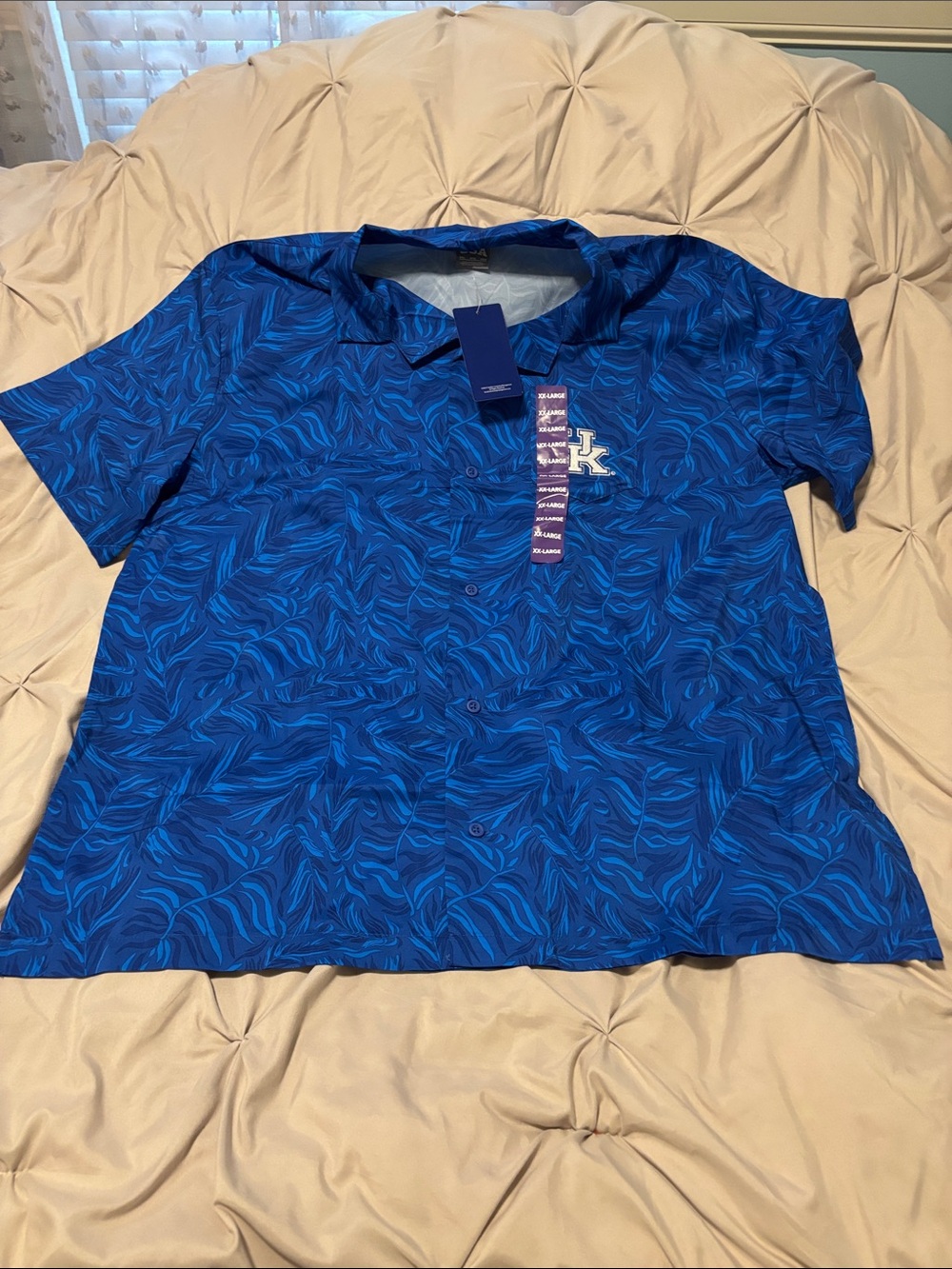 Kentucky Wildcats Blue Short-Sleeve Button-Down Shirt